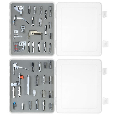 42pcs Professional Domestic Presser Foot Sewing Machine Parts Accessories with Plastic Box for Singer Feiyue Janome Brother Low Sh
42pcs Professional Domestic Presser Foot Sewing Machine Parts Accessories with Plastic Box for Singer Feiyue Janome Brother Low Sh