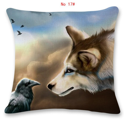 45cm45cm Animal wolf pattern linen cotton pillow case sofa cushion cover animal design square decorative pillow cover
45cm45cm Animal wolf pattern linen cotton pillow case sofa cushion cover animal design square decorative pillow cover