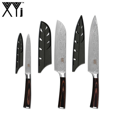 XYj 3pcs Kitchen Stainless Steel Knives Set Damascus Veins Blade Chef Santoku Utility Knives
XYj 3pcs Kitchen Stainless Steel Knives Set Damascus Veins Blade Chef Santoku Utility Knives