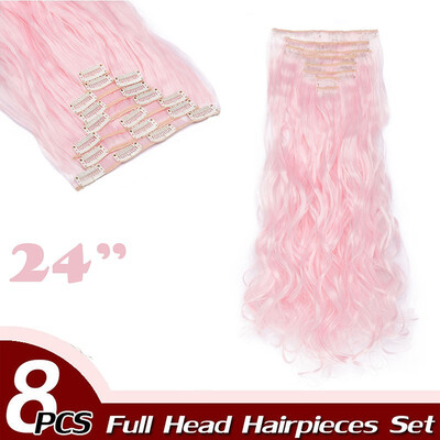 17" Curly Hair Full Head Clip in Hair Extensions Synthetic 8 Piece 18 Clips Hairpiece Long Wave Trendy Design for Women
17" Curly Hair Full Head Clip in Hair Extensions Synthetic 8 Piece 18 Clips Hairpiece Long Wave Trendy Design for Women