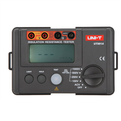 UNI-T UT501A 1000V Insulation Resistance Meter Ground Tester Megohmmeter Voltmeter wLCD Backlight
UNI-T UT501A 1000V Insulation Resistance Meter Ground Tester Megohmmeter Voltmeter wLCD Backlight