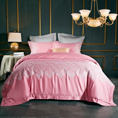 Fuguilan Solid color long-staple cotton embroidered bed cover four-piece set 4112
Fuguilan Solid color long-staple cotton embroidered bed cover four-piece set 4112