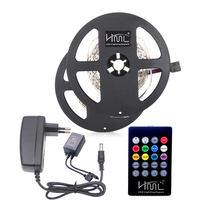 HML 2pcs 5M 24W RGB SMD2835 300 LED Strip Light - RGB COLOR with IR 20 Keys Music Remote Control&EU Adapter
HML 2pcs 5M 24W RGB SMD2835 300 LED Strip Light - RGB COLOR with IR 20 Keys Music Remote Control&EU Adapter