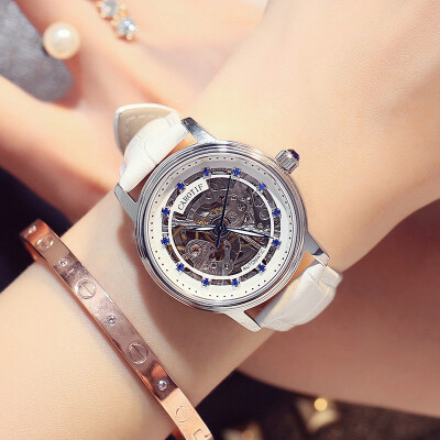 Women Mechanical Wrist Watches Leather Watchband Female Automatic Clock Decoration Skeleton Dial Watch
Women Mechanical Wrist Watches Leather Watchband Female Automatic Clock Decoration Skeleton Dial Watch