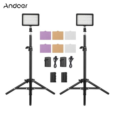 Andoer LED Video Light Kit include 2pcs W160 5600K Mono-Color Dimmable LED Video Light6pcs Color Filters2pcs Max 72cm Light Sta
Andoer LED Video Light Kit include 2pcs W160 5600K Mono-Color Dimmable LED Video Light6pcs Color Filters2pcs Max 72cm Light Sta