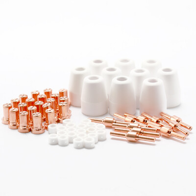 60PCS Copper Extended Long Plasma Cutter Tip Electrode Nozzle Shieded-cup Gas Ring Kit Consumable For PT-31 -G-40 Cutting Torch
60PCS Copper Extended Long Plasma Cutter Tip Electrode Nozzle Shieded-cup Gas Ring Kit Consumable For PT-31 -G-40 Cutting Torch