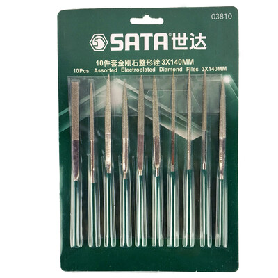 SATA 03810 10-piece Diamond Shaping Files Set Precision File Shaving Hardware Hand Tools 3x140MM
SATA 03810 10-piece Diamond Shaping Files Set Precision File Shaving Hardware Hand Tools 3x140MM