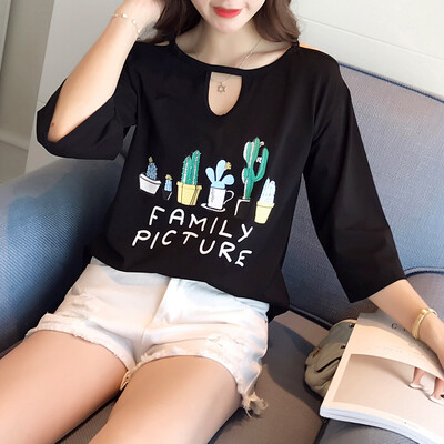 VIVAHEART Korean casual loose hollow print T-shirt T-shirt female Korean version of the round neck shirt VWTD173132 black L
VIVAHEART Korean casual loose hollow print T-shirt T-shirt female Korean version of the round neck shirt VWTD173132 black L