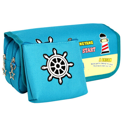 Sauze culture simple fashion large capacity canvas pencil boy models - naval wind children student pencil bag stationery peacock blue
Sauze culture simple fashion large capacity canvas pencil boy models - naval wind children student pencil bag stationery peacock blue