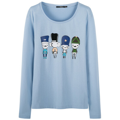 Semir Women&39s round neck card cartoon cotton long-sleeved T-shirt Korean version of the shirt 19316010906 ice blue M
Semir Women&39s round neck card cartoon cotton long-sleeved T-shirt Korean version of the shirt 19316010906 ice blue M