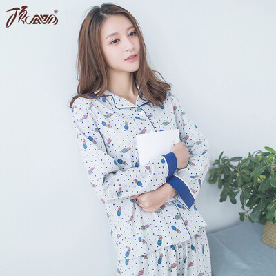 Top melon pajamas women&39s pure cotton lapel long sleeves home set 2017 autumn new t80159 gray 170
Top melon pajamas women&39s pure cotton lapel long sleeves home set 2017 autumn new t80159 gray 170