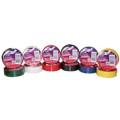 3M 1500 Universal PVC electrical electrical insulation tape lead-free electrical tape black&red green white blue&yellow color mixture of a total of 12 volumes
3M 1500 Universal PVC electrical electrical insulation tape lead-free electrical tape black&red green white blue&yellow color mixture of a total of 12 volumes