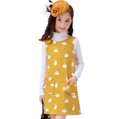 Xin Song girl small fox warm velvet vest in the skirt in the big children autumn and winter warm sleeveless dress light blue H024A2 110/56
Xin Song girl small fox warm velvet vest in the skirt in the big children autumn and winter warm sleeveless dress light blue H024A2 110/56