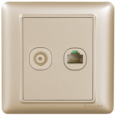 Schneider (Schneider) switch socket computer information network cable network socket panel Rui Rui series of gold
Schneider (Schneider) switch socket computer information network cable network socket panel Rui Rui series of gold