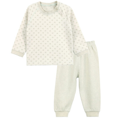 Xin Song baby jacquard color cotton home clothing suit newborn spring&autumn color cotton underwear shirt pants suit natural green C278D66
Xin Song baby jacquard color cotton home clothing suit newborn spring&autumn color cotton underwear shirt pants suit natural green C278D66