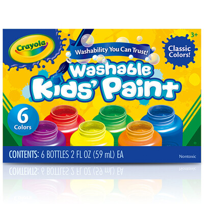 Crayola Painting Tools diy Toys Art Tools Children Stationery 6-Color Washable Children's Finger Paint Liquid Paints 54-1205
Crayola Painting Tools diy Toys Art Tools Children Stationery 6-Color Washable Children's Finger Paint Liquid Paints 54-1205