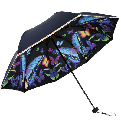 Paradise umbrella UPF50 double hit the rubber butterflies flying three fold umbrella umbrellas 31818E navy blue
Paradise umbrella UPF50 double hit the rubber butterflies flying three fold umbrella umbrellas 31818E navy blue