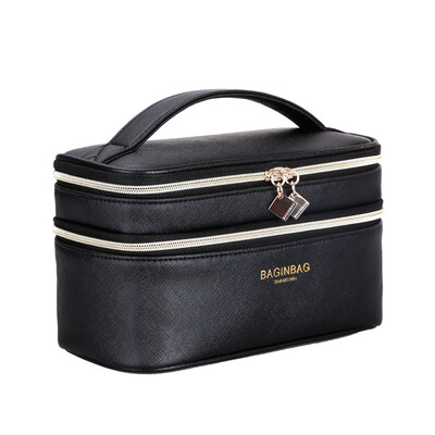 BagINBAG Double Cosmetic Case Cosmetic Bag Cross Stitch Cosmetic Box Portable Multifunctional Cosmetic Bag With Pocket Bag Portable Large Capacity Waterproof Cosmetic Case Black Trumpet
BagINBAG Double Cosmetic Case Cosmetic Bag Cross Stitch Cosmetic Box Portable Multifunctional Cosmetic Bag With Pocket Bag Portable Large Capacity Waterproof Cosmetic Case Black Trumpet