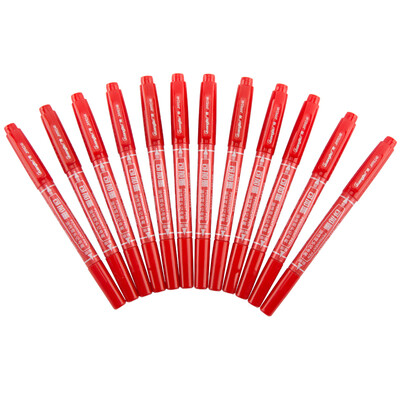 Guangbo GuangBo 12 small double-headed oil mark pen thickness dual-use quick-drying red JH9824R
Guangbo GuangBo 12 small double-headed oil mark pen thickness dual-use quick-drying red JH9824R