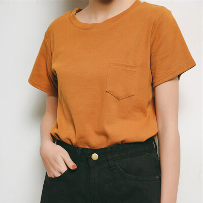 City plus CITYPLUS fashionable fashion simple pocket round neck short sleeve T shirt female CWTD173367 brown all
City plus CITYPLUS fashionable fashion simple pocket round neck short sleeve T shirt female CWTD173367 brown all