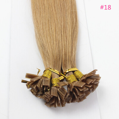 1g/s 100g Peruvian Remy Hair Color 18 Ash Brown Straight Custom Capsule Keratin Flat Tip Fusion Full Nail U Human Hair Extension
1g/s 100g Peruvian Remy Hair Color 18 Ash Brown Straight Custom Capsule Keratin Flat Tip Fusion Full Nail U Human Hair Extension