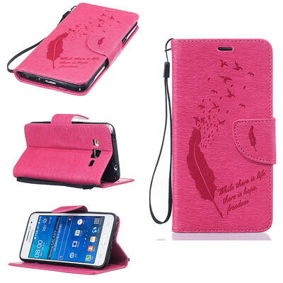 Роза красная Перья и птицы Стиль Тиснение Классический откидная крышка с функцией подставки и слот для кредитных карт для SAMSUNG GALAXY Grand Prime G530 
Роза красная Перья и птицы Стиль Тиснение Классический откидная крышка с функцией подставки и слот для кредитных карт для SAMSUNG GALAXY Grand Prime G530