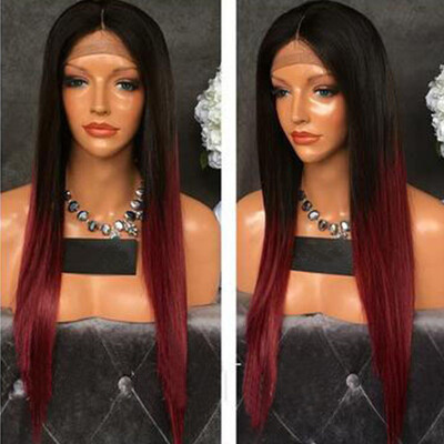 Silky Straight Lace Front Wig #1bT99j Color Ombre Brazilian Hair Glueless Ombre Lace Front Human Hair Wigs For Black Women
Silky Straight Lace Front Wig #1bT99j Color Ombre Brazilian Hair Glueless Ombre Lace Front Human Hair Wigs For Black Women
