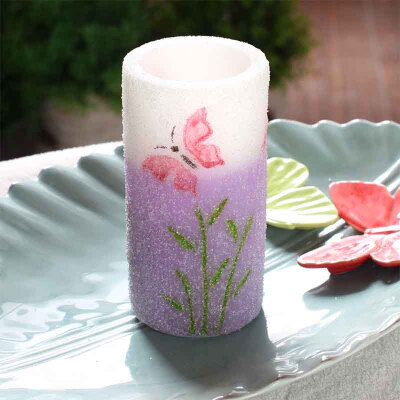 DFL spring electronic flameless led candle, decorated with green Dragonfly and embossed Purple Butterfly, 7.6X15.2 cm
DFL spring electronic flameless led candle, decorated with green Dragonfly and embossed Purple Butterfly, 7.6X15.2 cm