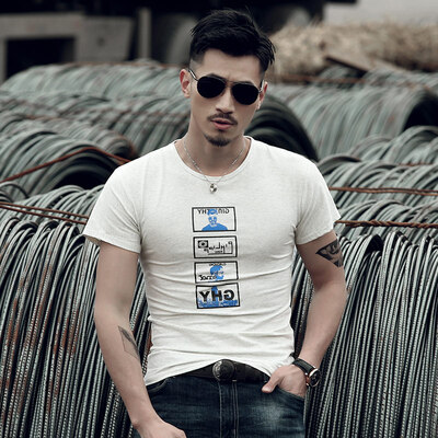 MAZOE Korean printing fashion male models tide ride short sleeve Slim shirt T-shirt M1703 black
MAZOE Korean printing fashion male models tide ride short sleeve Slim shirt T-shirt M1703 black