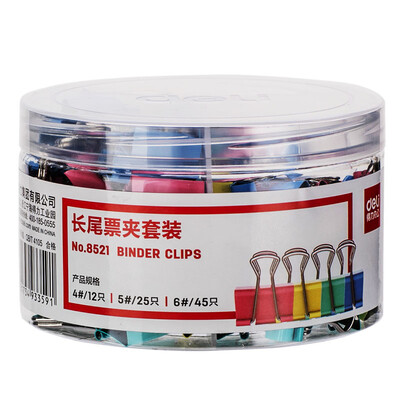 Deli 8521 color 25mm 12 19mm 25 15mm 45 combination set long tail holder swallows clip 82 barrel
Deli 8521 color 25mm 12 19mm 25 15mm 45 combination set long tail holder swallows clip 82 barrel