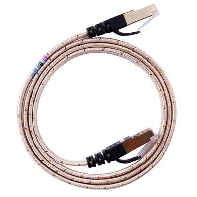 AMPCOM AMCOM AMCAT7GD0850 seven types of 10G flat cable CAT7 network jumper gold-plated shielded oxygen-free copper computer network cable cable champagne gold 5 meters
AMPCOM AMCOM AMCAT7GD0850 seven types of 10G flat cable CAT7 network jumper gold-plated shielded oxygen-free copper computer network cable cable champagne gold 5 meters