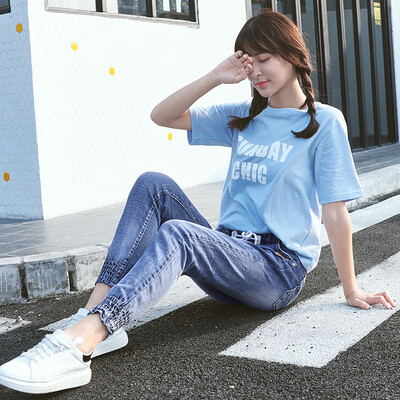 VIVAHEART elastic waist elastic trousers casual high waist belt jeans pants female VWKN172438 blue 27
VIVAHEART elastic waist elastic trousers casual high waist belt jeans pants female VWKN172438 blue 27