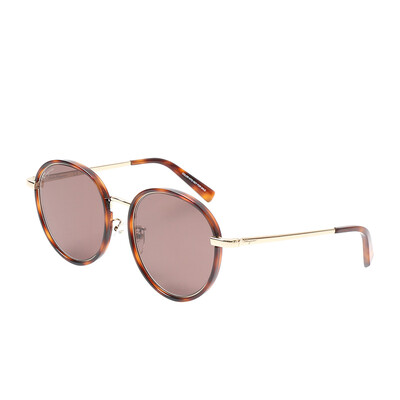 FERRAGAMO Ferragamo womens enamel frame gold mirror legs brown lens glasses sunglasses SF159SK 271 55MM