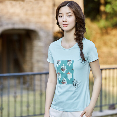 (INMAN) 2017 лето новое новое искусство Фан-печать с короткими рукавами футболка женская Тонкая рубашка светло-голубой XL 1872022194 
(INMAN) 2017 лето новое новое искусство Фан-печать с короткими рукавами футболка женская Тонкая рубашка светло-голубой XL 1872022194