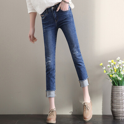 City Plus CITYPLUS Arts Fan Cave High waist flanging Elasticity Slim Casual Nine Pants Jeans CWKN174151 Dark blue 29
City Plus CITYPLUS Arts Fan Cave High waist flanging Elasticity Slim Casual Nine Pants Jeans CWKN174151 Dark blue 29