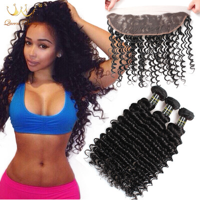 Ear to Ear Lace Frontal Closure With Bundles Peruvian Virgin Hair Deep Wave With Closure Cheap Human Hair Weft With Closure
Ear to Ear Lace Frontal Closure With Bundles Peruvian Virgin Hair Deep Wave With Closure Cheap Human Hair Weft With Closure