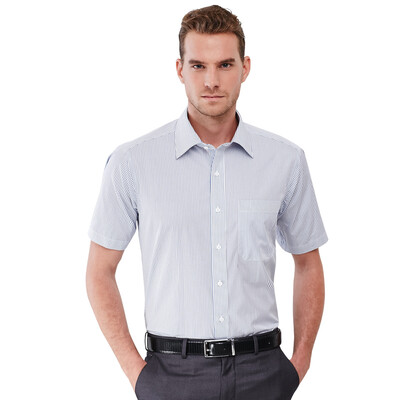 Gentle Virtue High - profile Cotton Vertical Striped Men 's Short Sleeve Shirt C703S12M Blue Striped 40
Gentle Virtue High - profile Cotton Vertical Striped Men 's Short Sleeve Shirt C703S12M Blue Striped 40