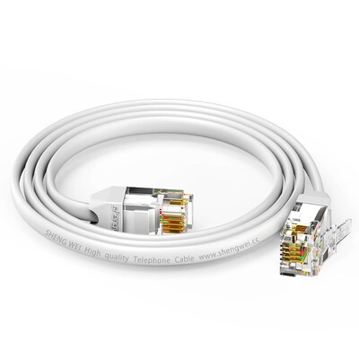 Win shengwei telephone line 4-core multi-strand flat 6P4C 1 meter white voice jumper machine RJ11 finished cable TC-1010B
Win shengwei telephone line 4-core multi-strand flat 6P4C 1 meter white voice jumper machine RJ11 finished cable TC-1010B