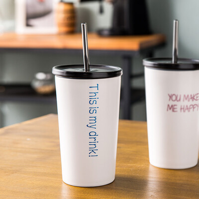 Porcelain soul creative ceramic text mug cup tea cup coffee cup stainless steel straw cup cup drink drink cup Drink blue
Porcelain soul creative ceramic text mug cup tea cup coffee cup stainless steel straw cup cup drink drink cup Drink blue