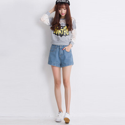 VIVAHEART wide leg high waist denim shorts female loose curling shorts tide VWKN174245 light blue 28
VIVAHEART wide leg high waist denim shorts female loose curling shorts tide VWKN174245 light blue 28
