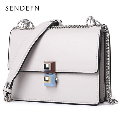 Saint Tifan SENDEFN Shoulder Messenger Bag Korean version of the trend hit color lock chain small party bag 7073 Midnight Black
Saint Tifan SENDEFN Shoulder Messenger Bag Korean version of the trend hit color lock chain small party bag 7073 Midnight Black