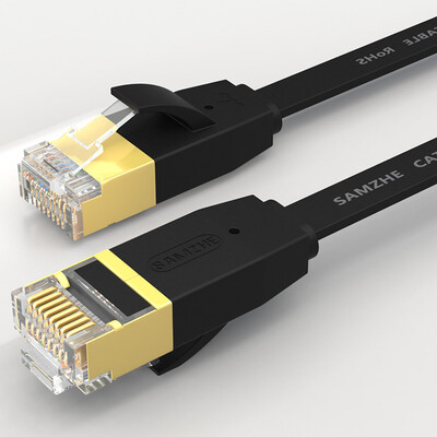 Shanze (SAMZHE) 6050PHS six flat cable network oxygen-free copper Gigabit gold-plated metal head high-speed computer network cable cat6 class ultra-thin black 5 meters
Shanze (SAMZHE) 6050PHS six flat cable network oxygen-free copper Gigabit gold-plated metal head high-speed computer network cable cat6 class ultra-thin black 5 meters