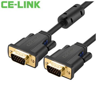 CE-LINK VGA cable 3 6 2 m with magnetic ring shielded HD video cable computer connected projector display HD video cable black A1860
CE-LINK VGA cable 3 6 2 m with magnetic ring shielded HD video cable computer connected projector display HD video cable black A1860