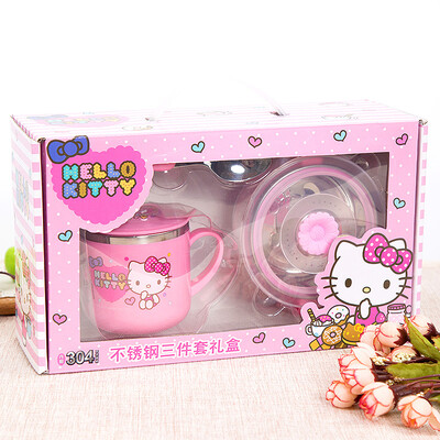 HELLO KITTY Hello Kitty Tableware Children's Stainless Steel Tableware Set Gift Set Three-piece Gift Box HLKO-0396C Pink
HELLO KITTY Hello Kitty Tableware Children's Stainless Steel Tableware Set Gift Set Three-piece Gift Box HLKO-0396C Pink