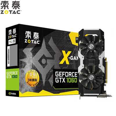 ZOTAC GeForce GTX1060-3GD5 X-GAMING OC 1569-1784MHz / 8008MHz 3G / 192bit GDDR5 PCI-E Graphics
ZOTAC GeForce GTX1060-3GD5 X-GAMING OC 1569-1784MHz / 8008MHz 3G / 192bit GDDR5 PCI-E Graphics