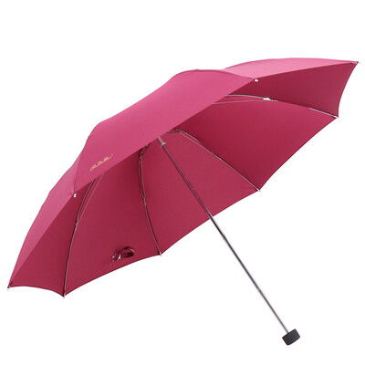 Paradise umbrella strong water repellent hit cloth a dry three fold sunny umbrella sauce red 307E
Paradise umbrella strong water repellent hit cloth a dry three fold sunny umbrella sauce red 307E