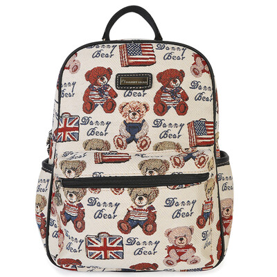 DANNY BEAR Anglo-American Bear Student Backpack Backpack Female DBJD7115022-179W White with Black
DANNY BEAR Anglo-American Bear Student Backpack Backpack Female DBJD7115022-179W White with Black