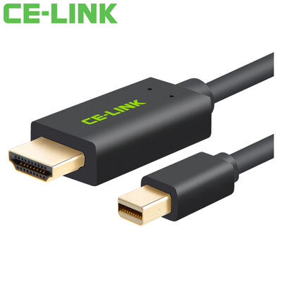 CE-LINK Mini DP to HDMI cable 3 meters mini Displayport to HDMI cable Macbook connected to high-definition TV projector support 4 2k black A1584
CE-LINK Mini DP to HDMI cable 3 meters mini Displayport to HDMI cable Macbook connected to high-definition TV projector support 4 2k black A1584