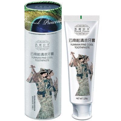 Peacock Princess toothpaste Yunnan pine cool 120g (new and old packaging random delivery)
Peacock Princess toothpaste Yunnan pine cool 120g (new and old packaging random delivery)