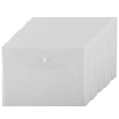 GuangBo 20 Pack Plus Thick Transparent File Bag / Snap Case Portfolio / Info Bag White A6398
GuangBo 20 Pack Plus Thick Transparent File Bag / Snap Case Portfolio / Info Bag White A6398